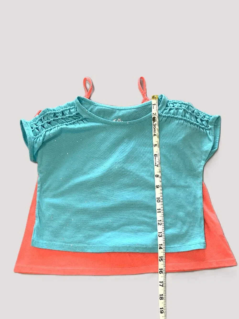 4 Piece Girls Top and Skirt Set. Pink/Blue. Justice/Gymboree. Size 7/8